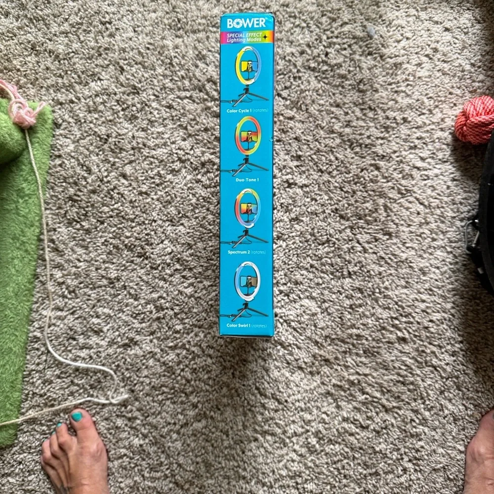 Bower 10" RGB Tabletop Ring Light with Phone Holder - Black - Picture 6 of 6